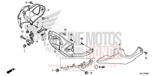 PANNEAU INFERIEUR (NC750XD) NC750XDL de 2020